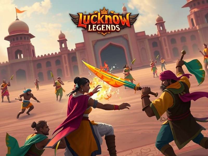 Lucknow Legends community event with players in traditional attire